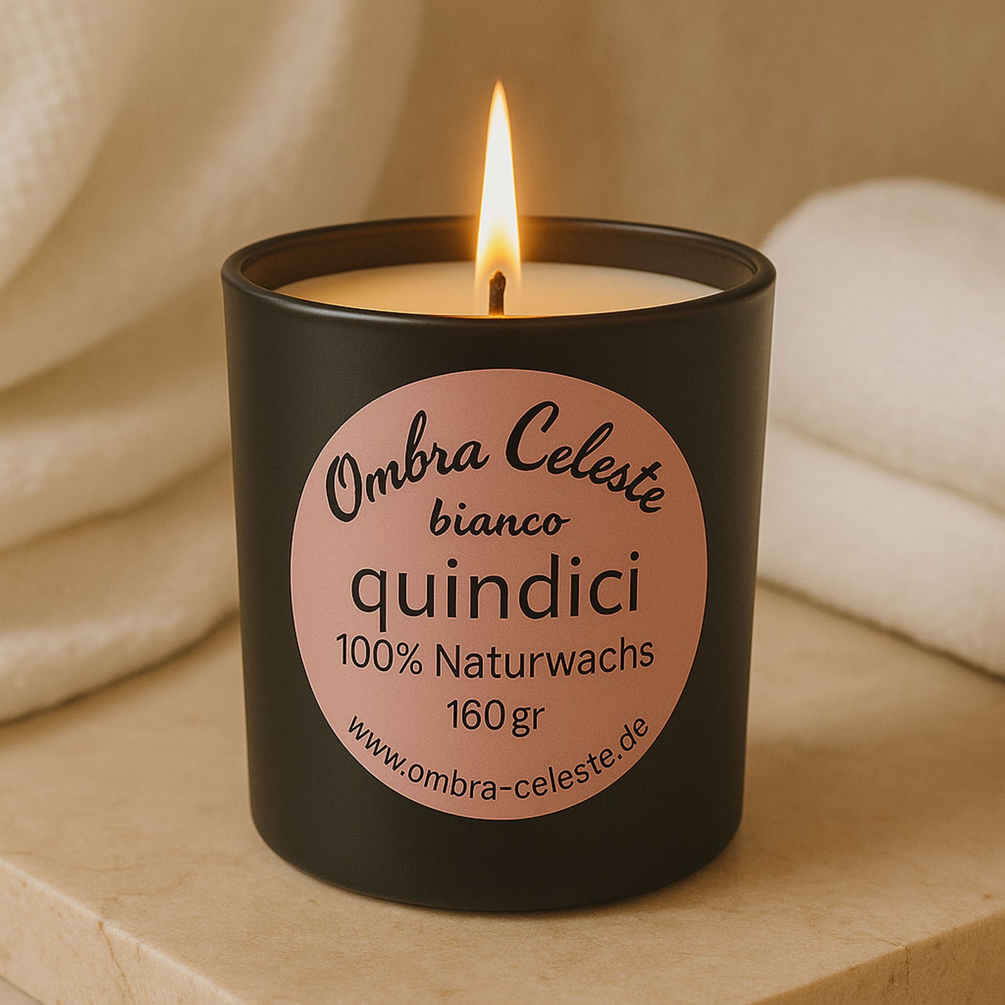 Ombra Celeste  Duftkerze quindici - Bergamotte, Lavendel, Kamille - vegan