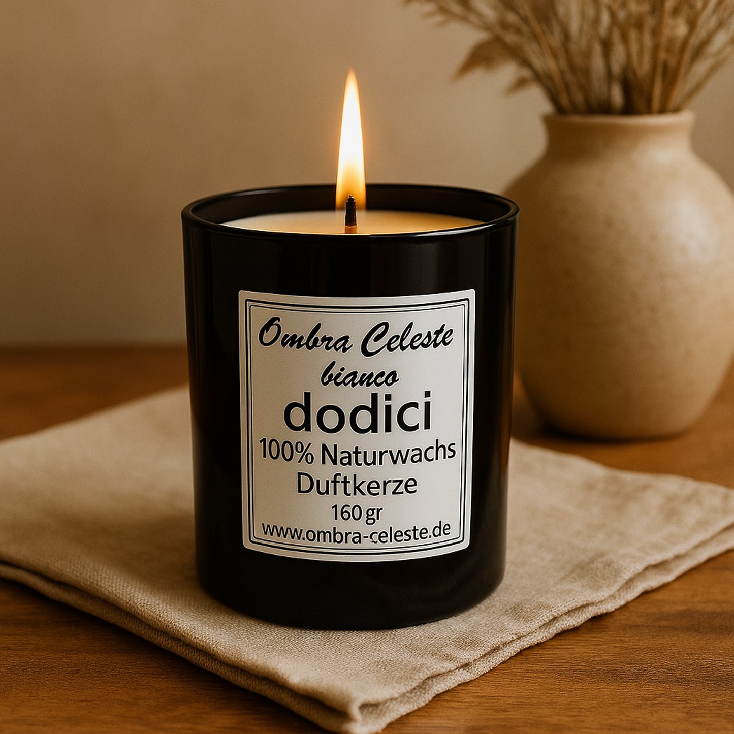 Ombra Celeste  Duftkerze dodici bianco - Bergamotte, Jasmin, Ylang-Ylang, Amber - vegan