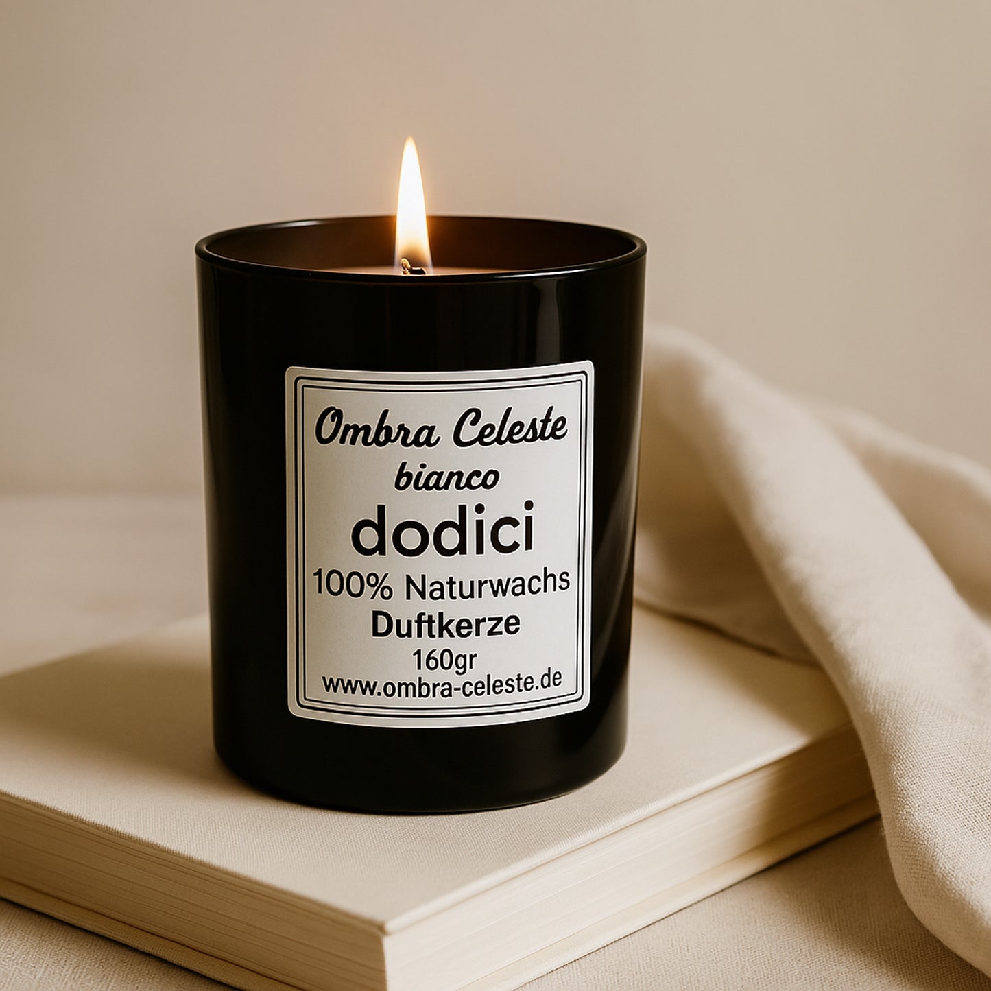 Ombra Celeste  Duftkerze dodici bianco - Bergamotte, Jasmin, Ylang-Ylang, Amber - vegan