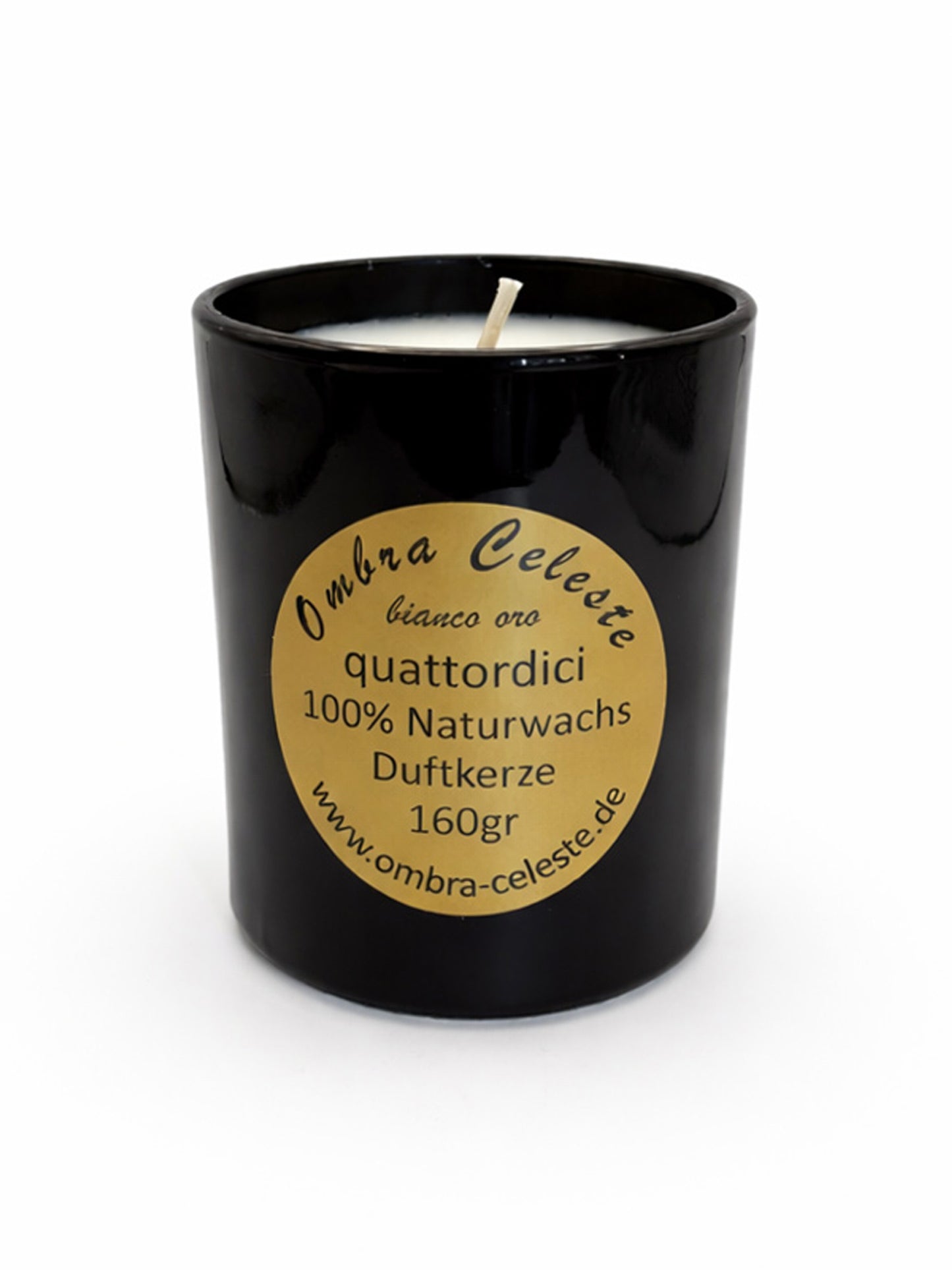 Ombra Celeste Duftkerze quattordici bianco oro - Kaffee, Vanille, Karamell -  vegan
